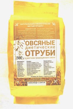 Фото Отруби органические овсяные из пророщенного овса 500 г (1 уп.)